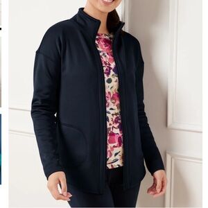 Talbots Tech Fleece Mockneck Jacket